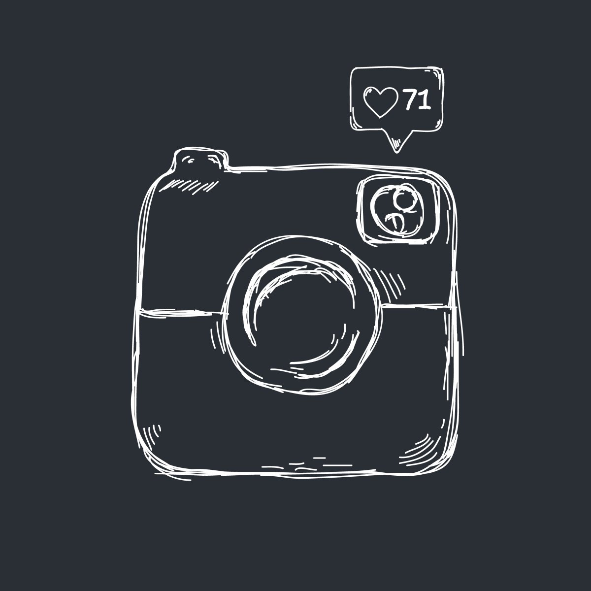 Фотоаппарат рисунок мелом