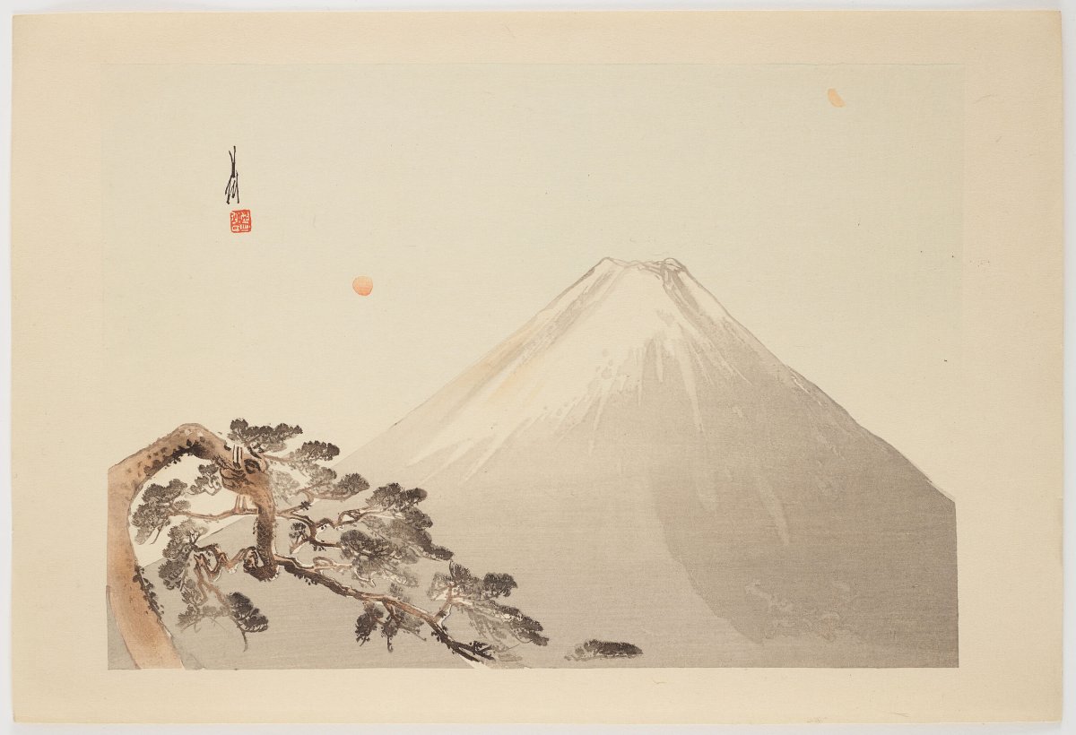 Фудзияма рисунок ручкой