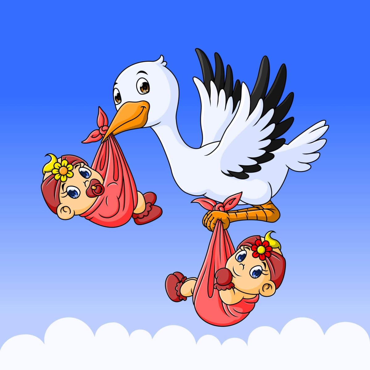 Открытка its a boy Аист