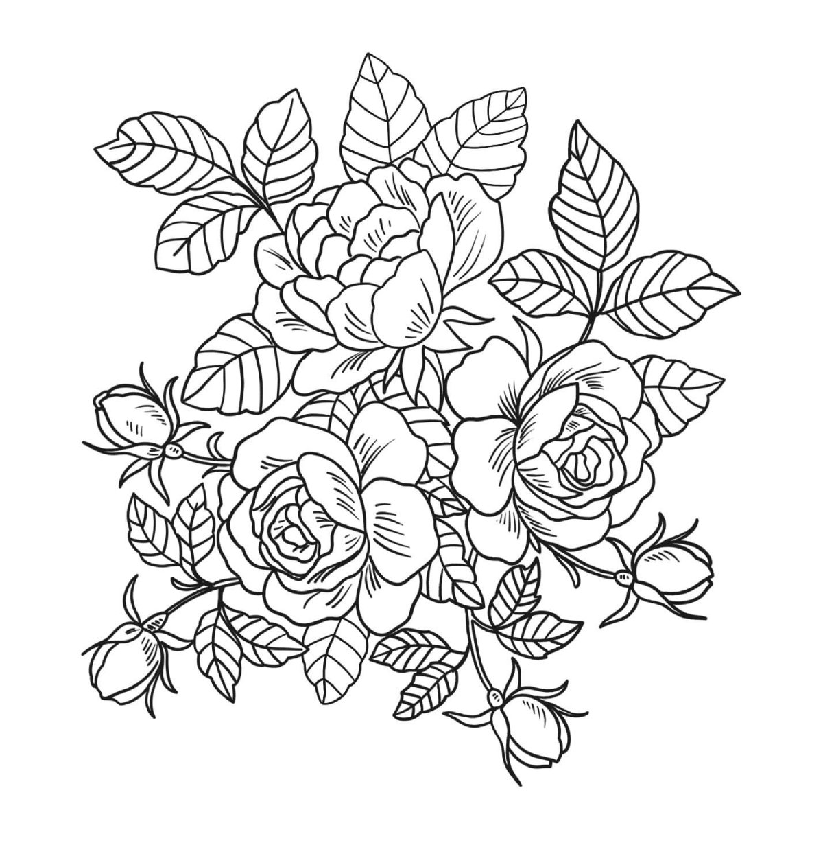 Фантастические цветы раскраска