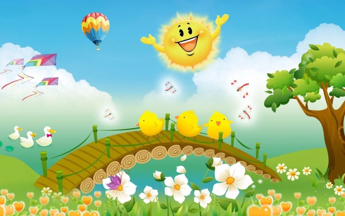 Фон с пальмами мультяшный