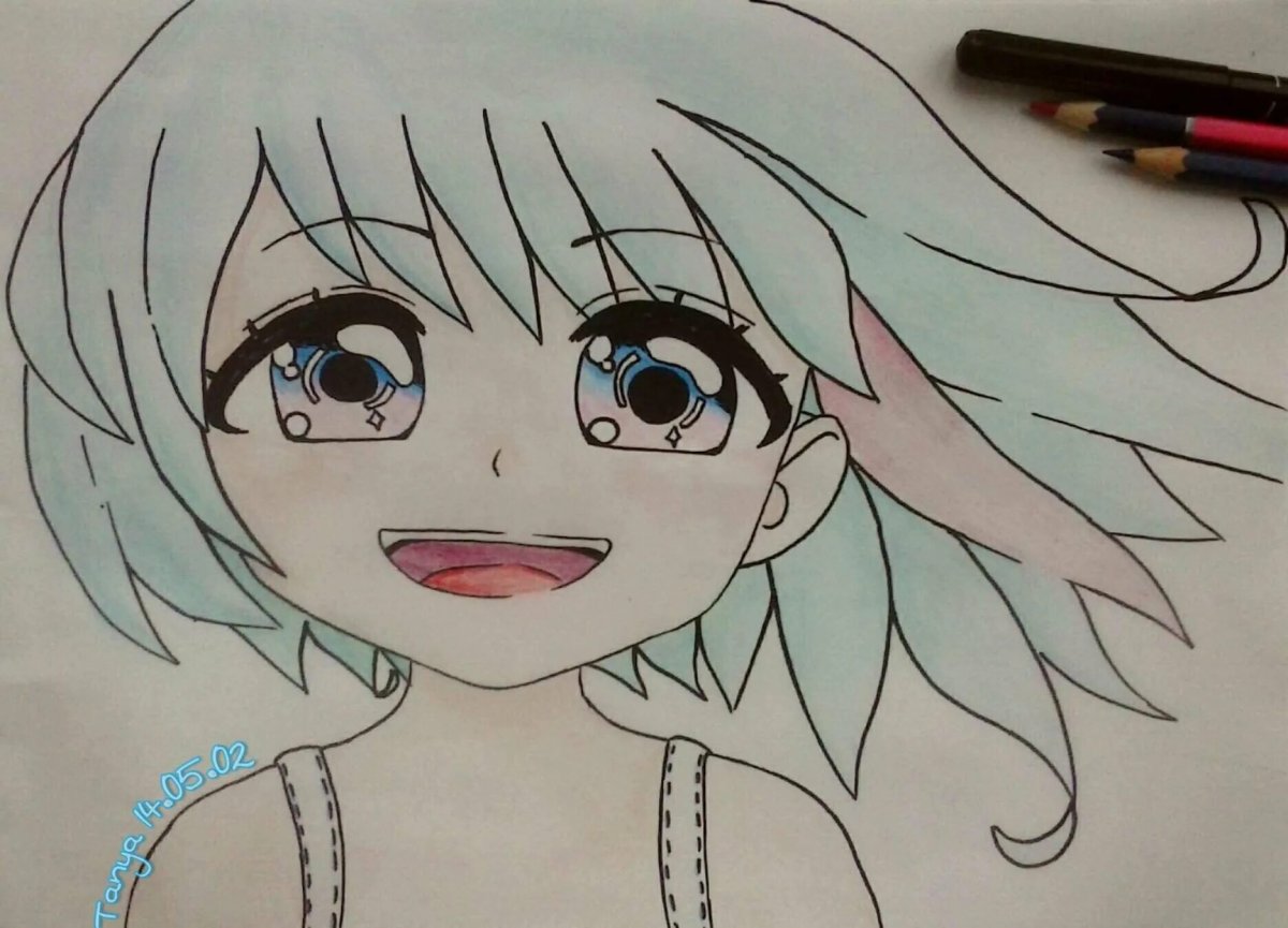 Аниме тян для рисования