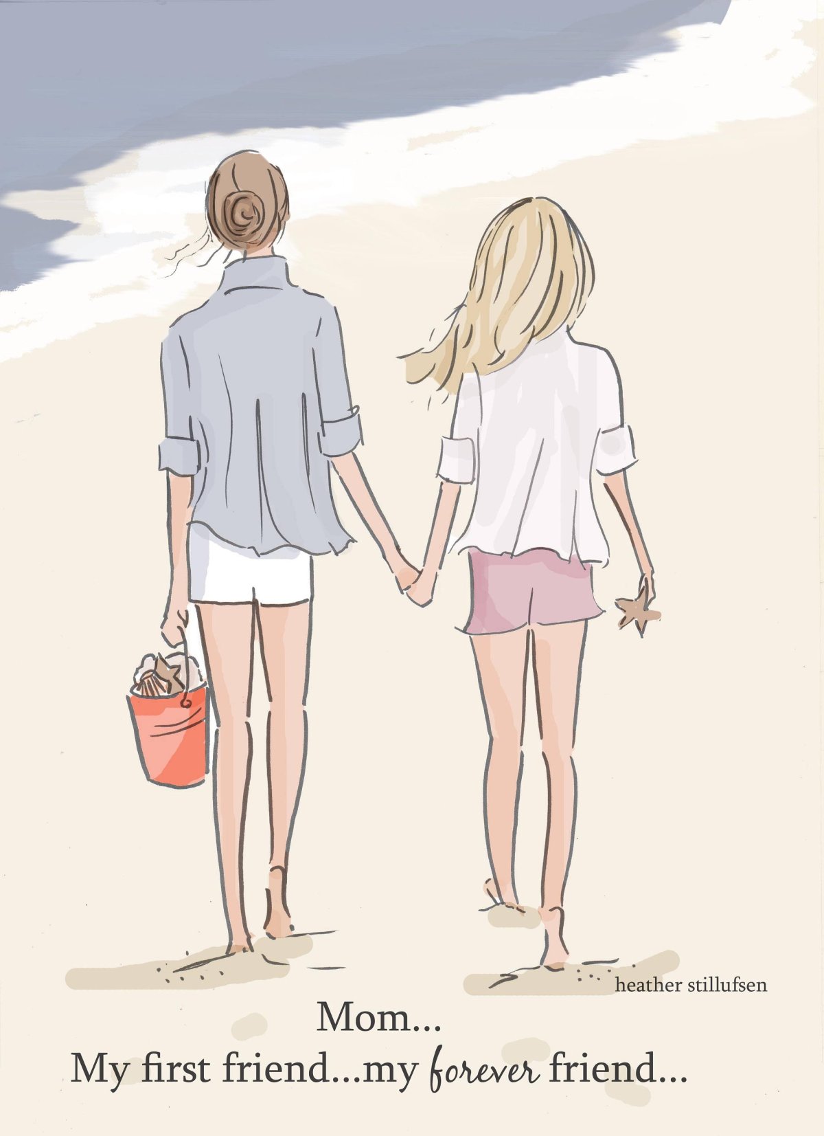 Мама и дочь подросток рисунок