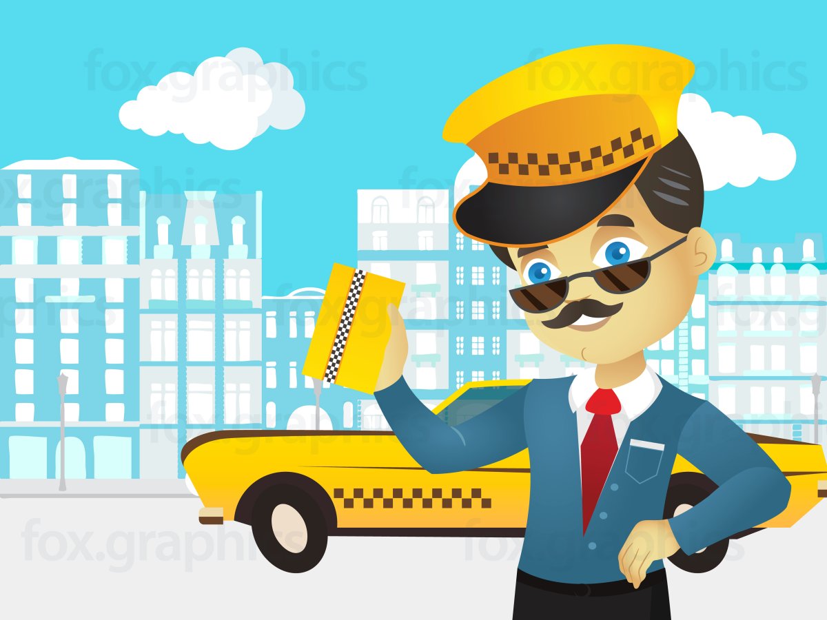 Таксист мультяшный