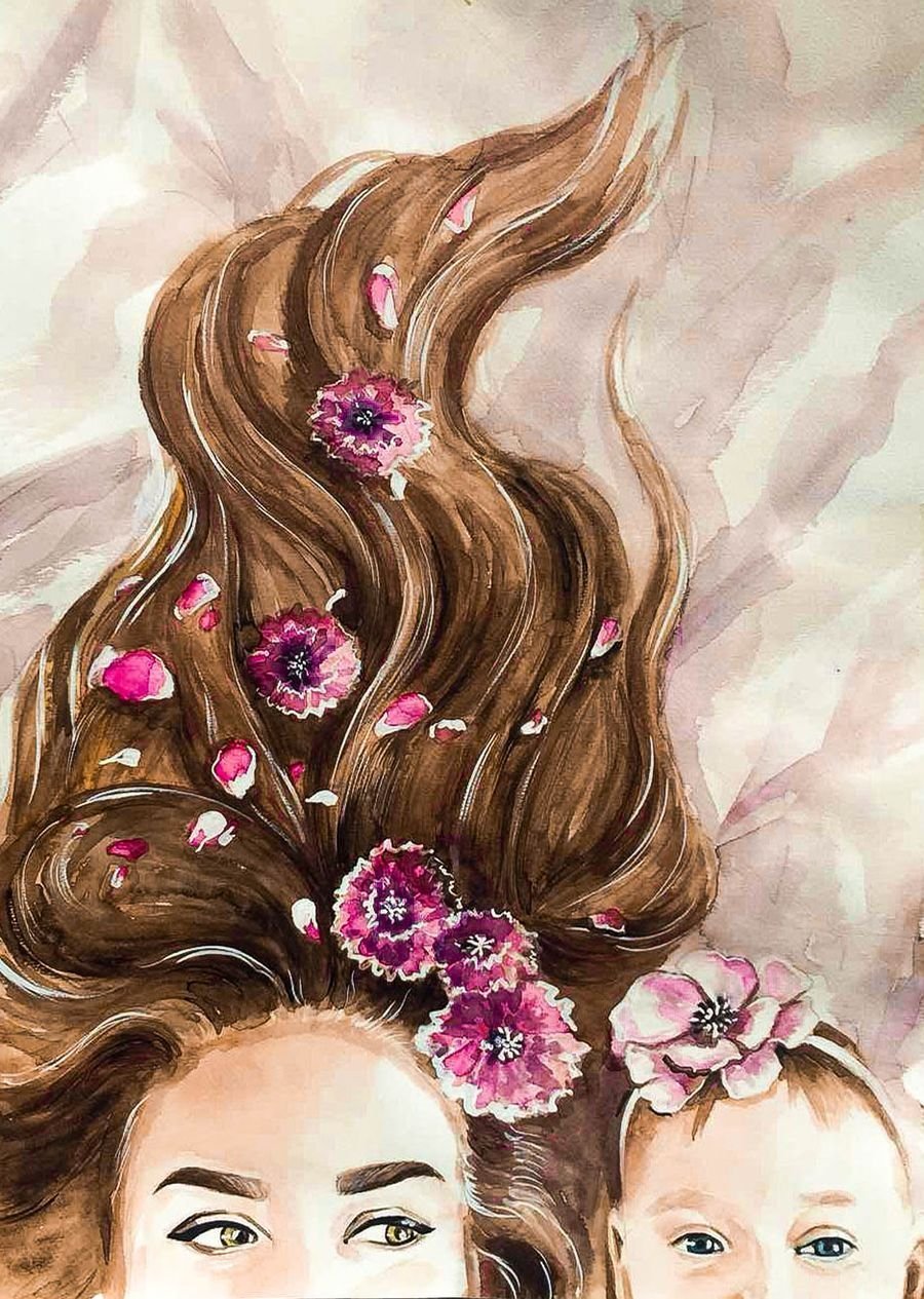 Открытка маме стильная