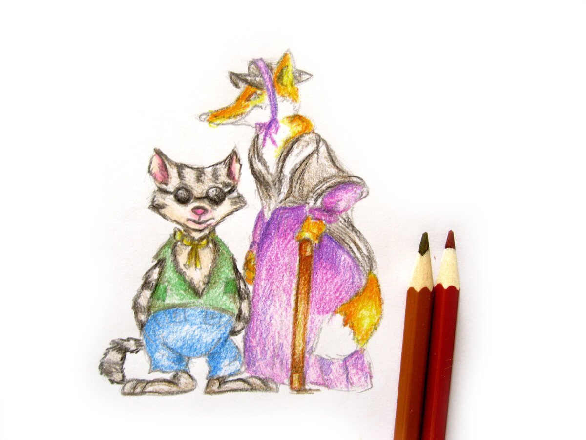 Лиса Алиса и кот Базилио арт