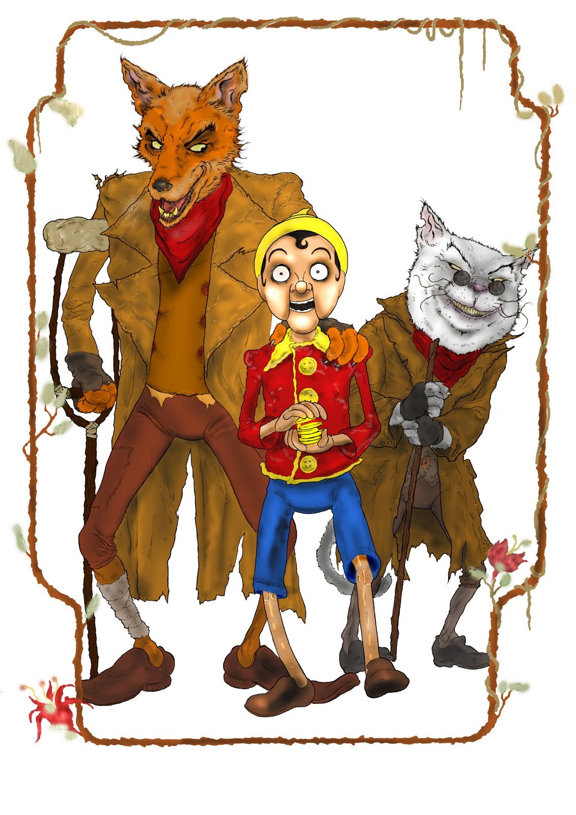 Лиса осень арт