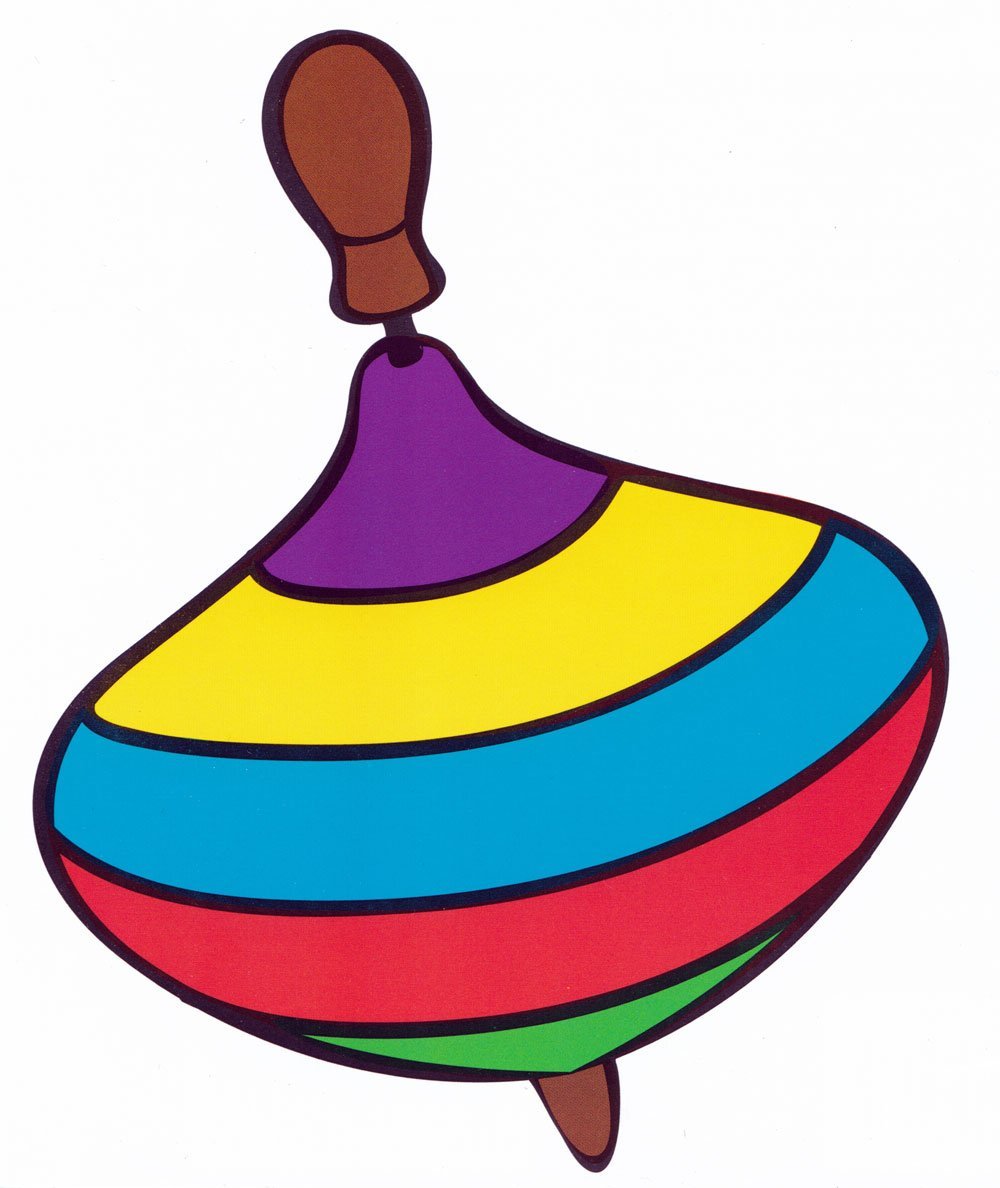 Юла на белом фоне