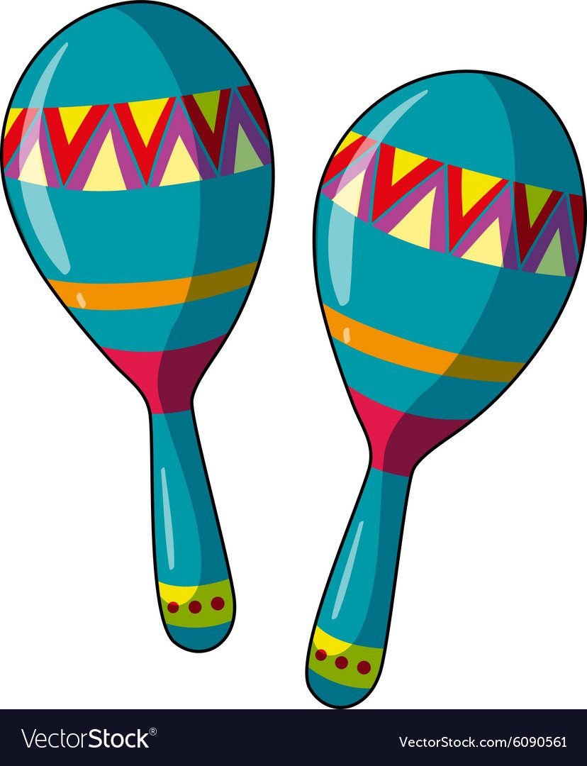 Маракасы Мексиканские трафарет