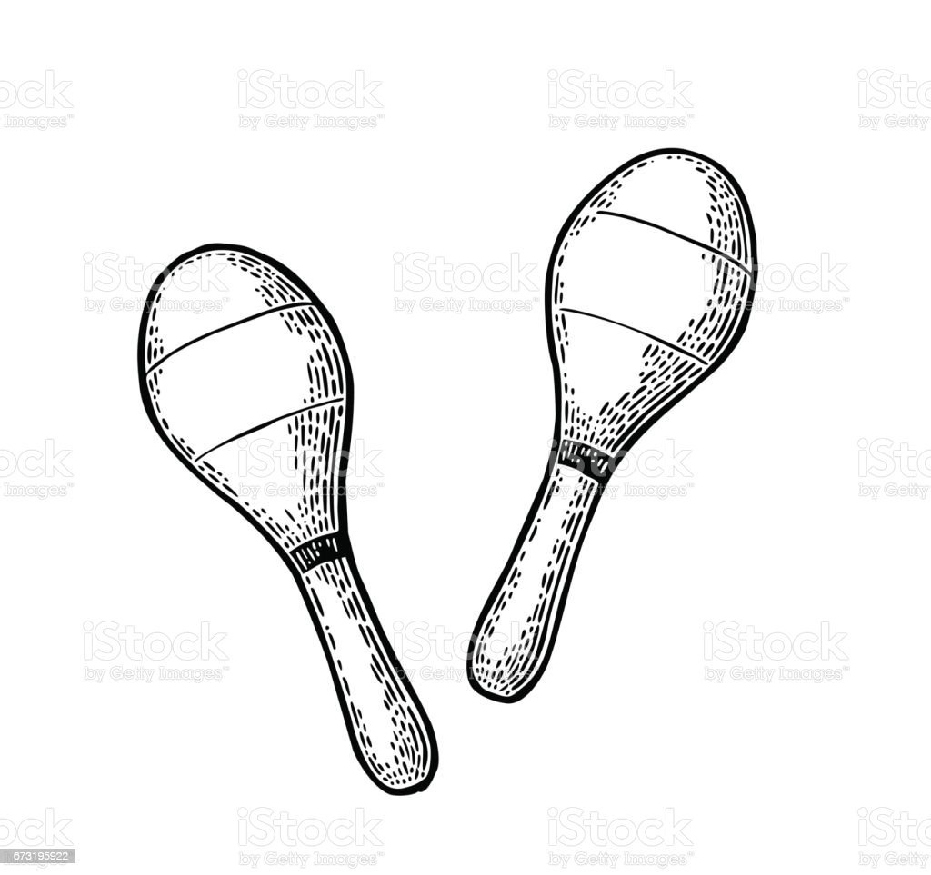 Маракасы музыкальные аппликация для детей