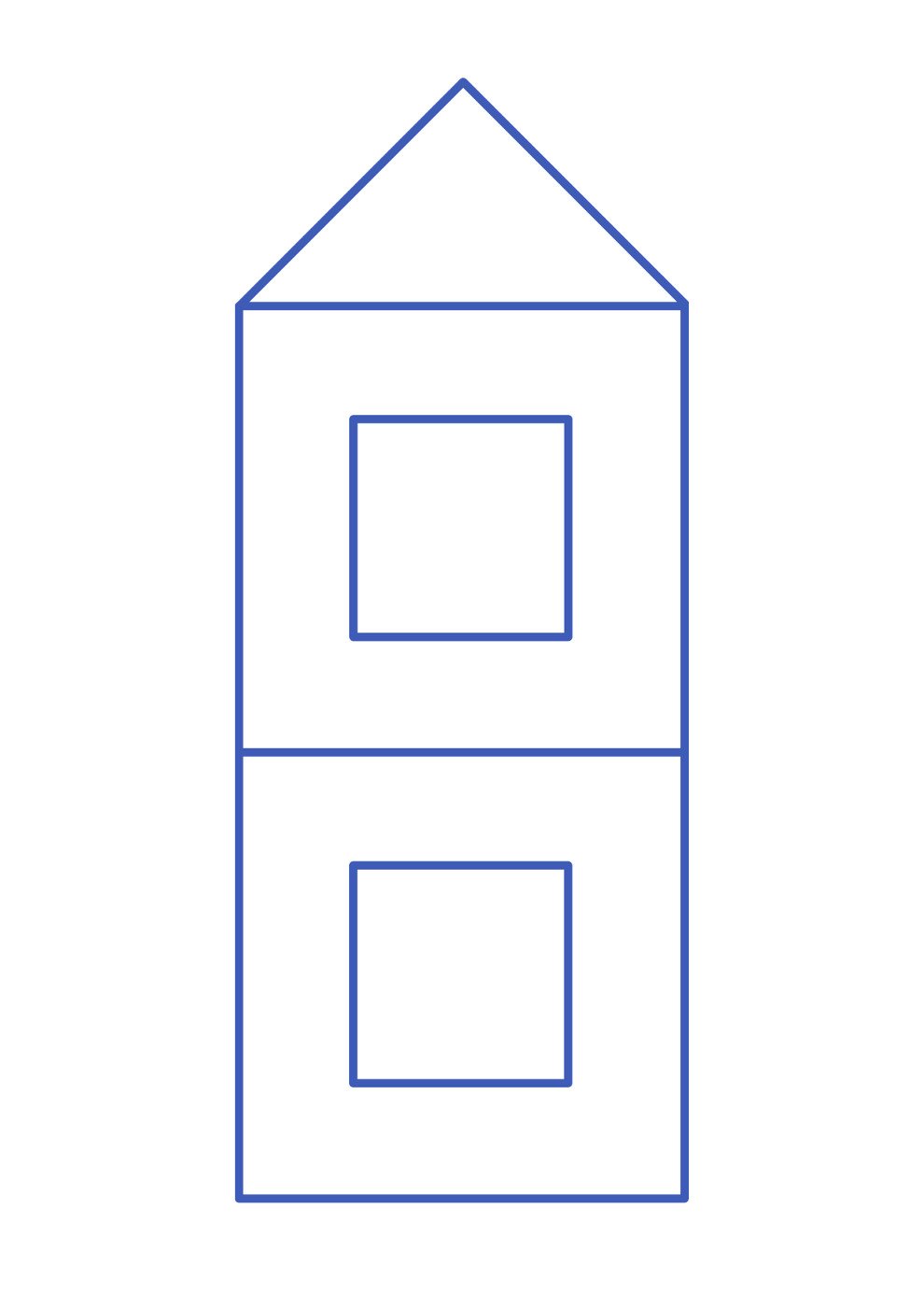 Контур домика на прозрачном фоне