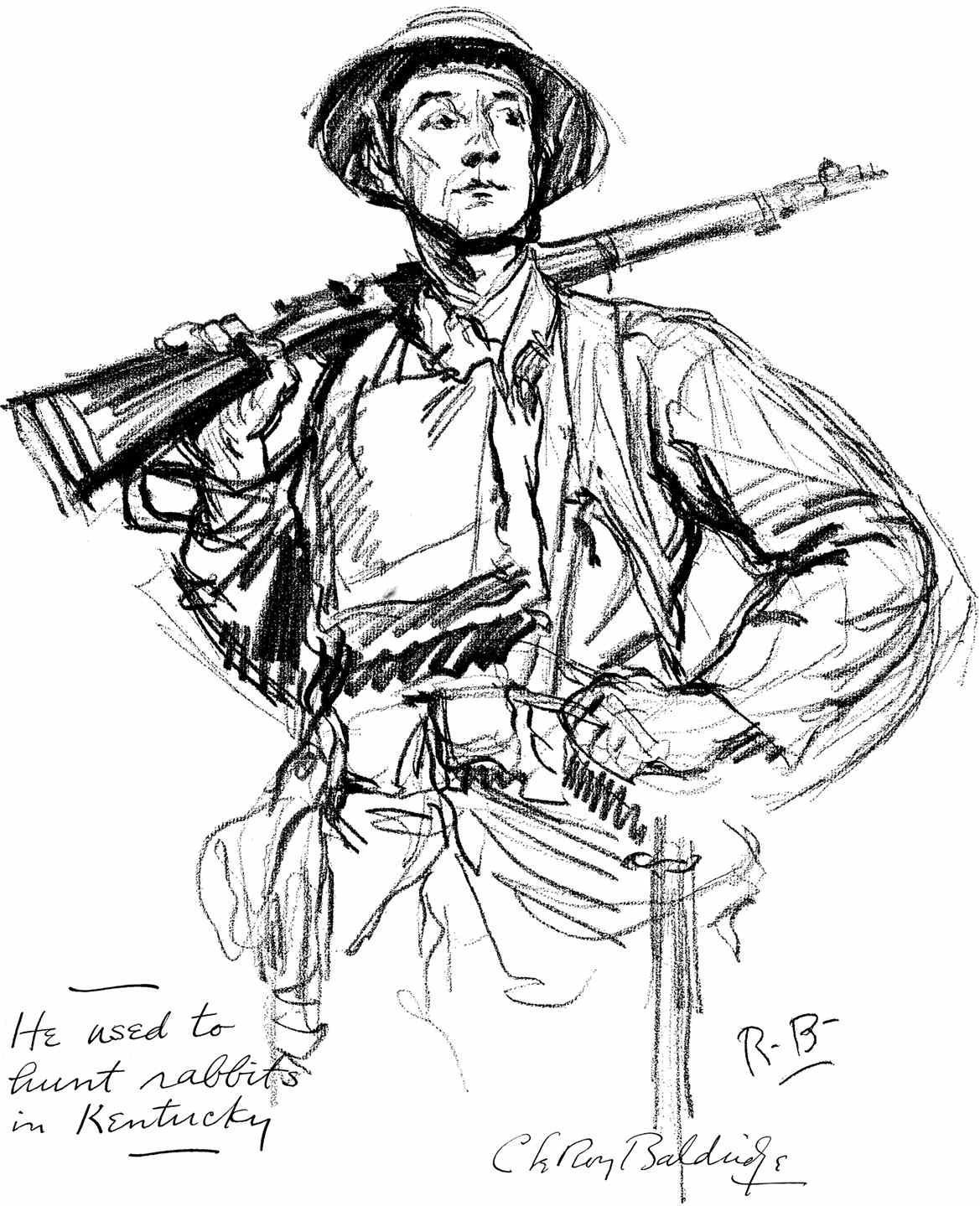 Зарисовки солдат второй мировой