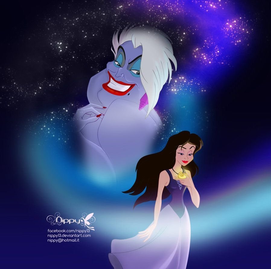 Русалочка Урсулы первые зарисовки