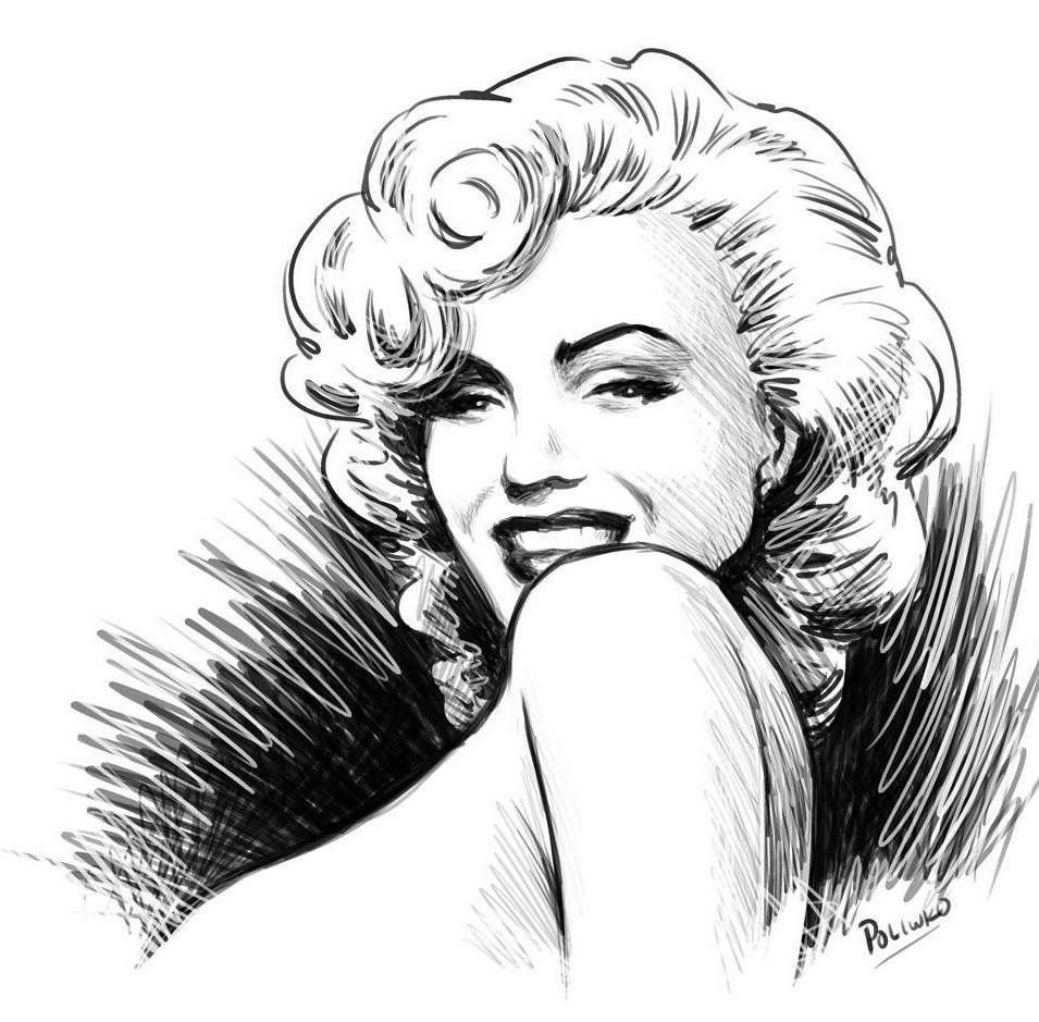 Мэрилин Монро нарисованная