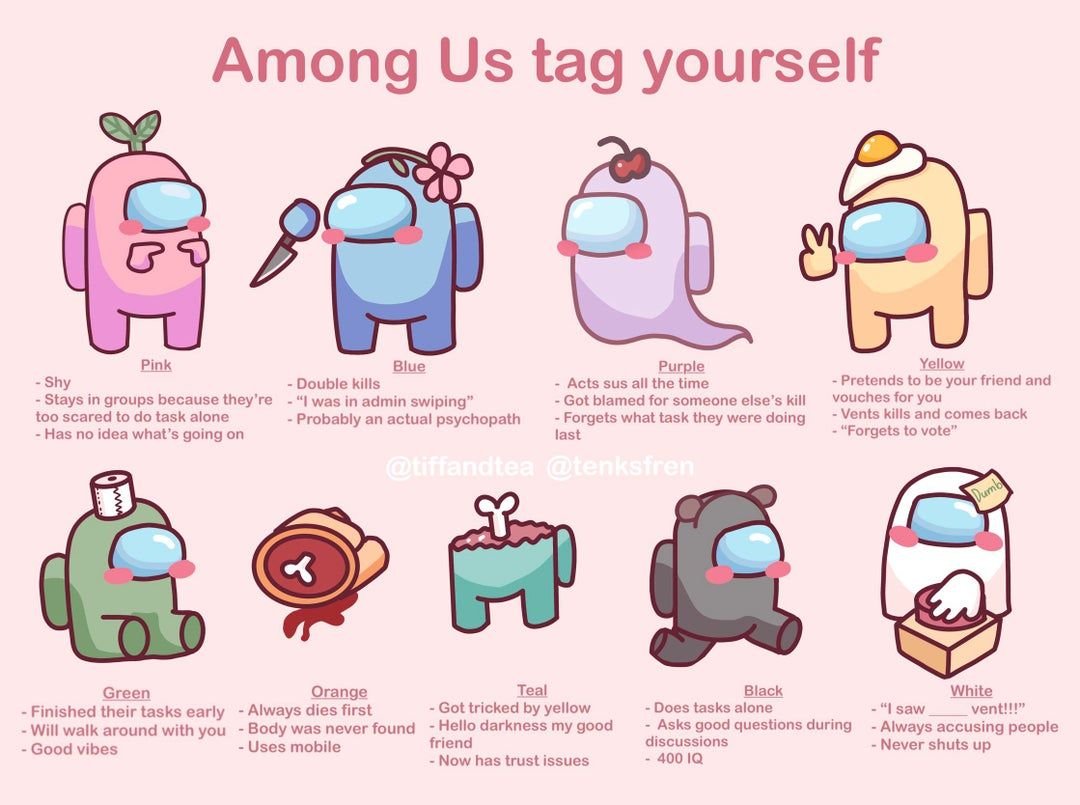 Милые рисунки among us