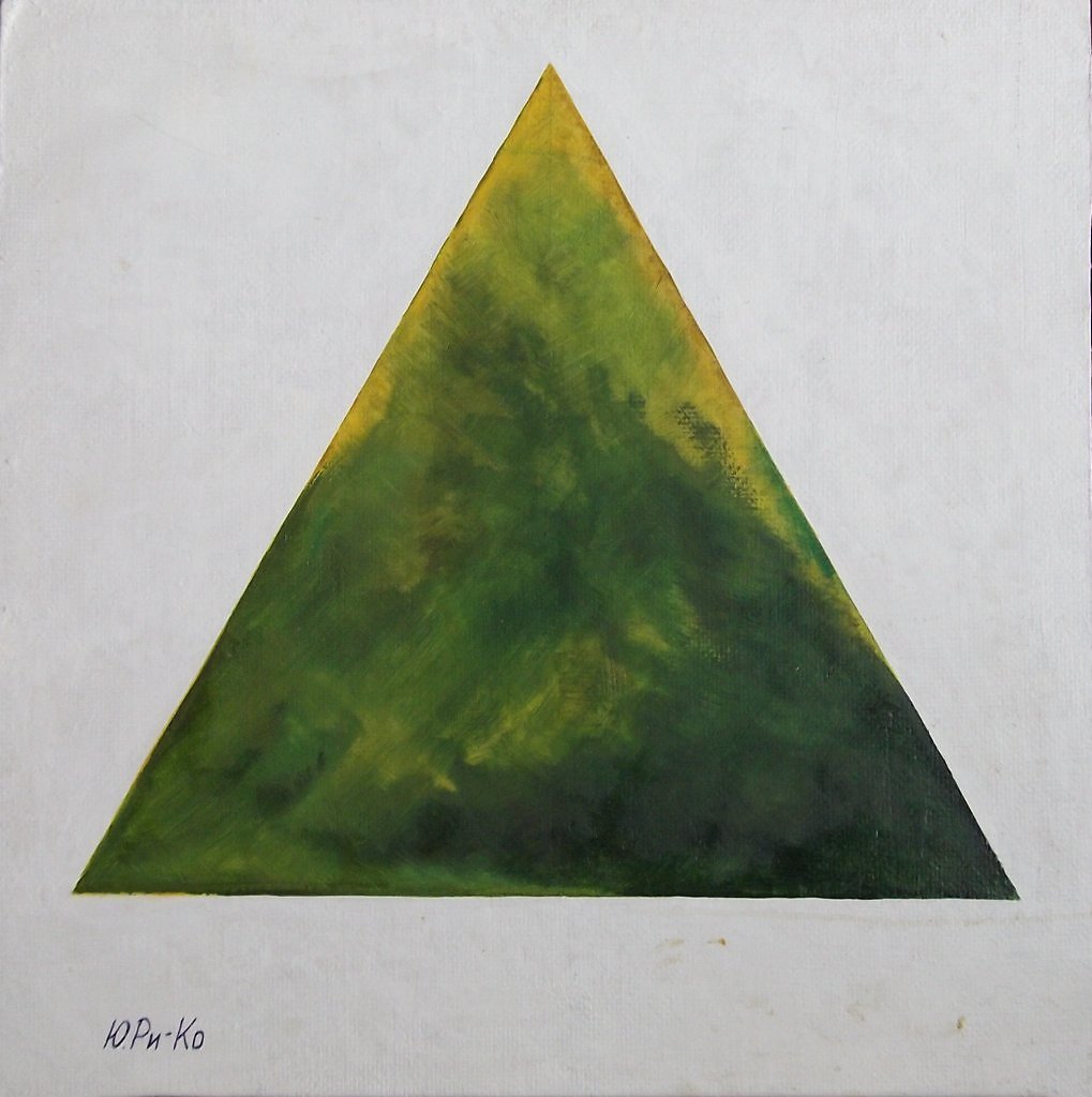 Зелёный неоновый треугольник