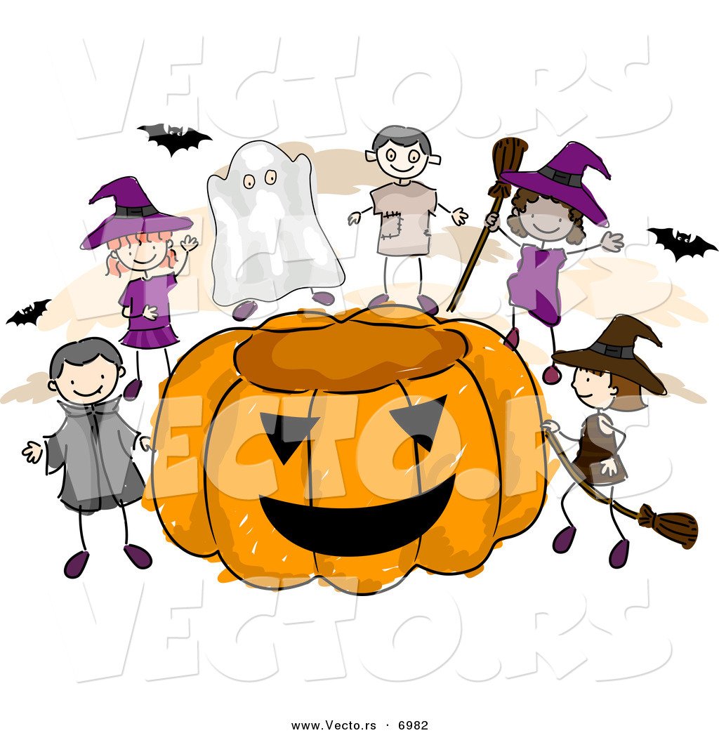 Рисунок на Хэллоуин для детей