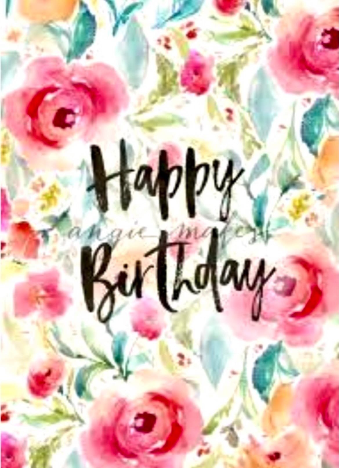 Открытка с днем рождения акварель