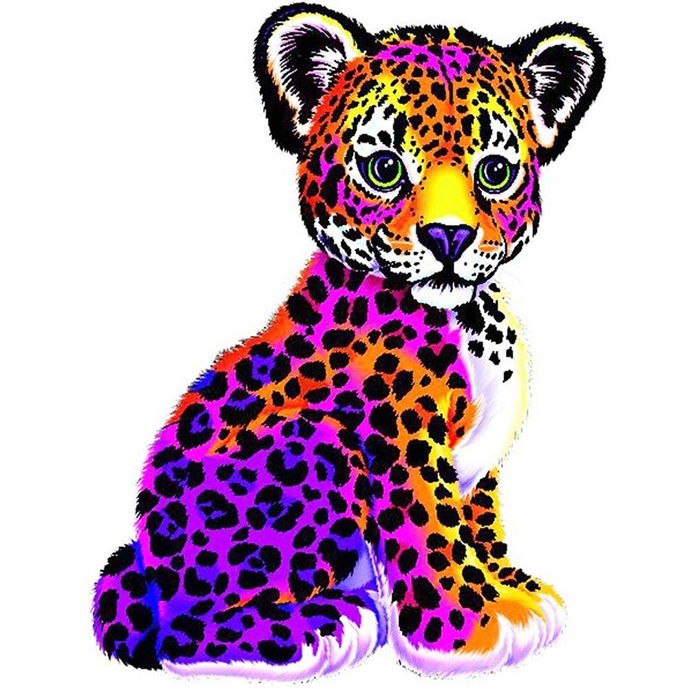 Леопард рисунок цветной