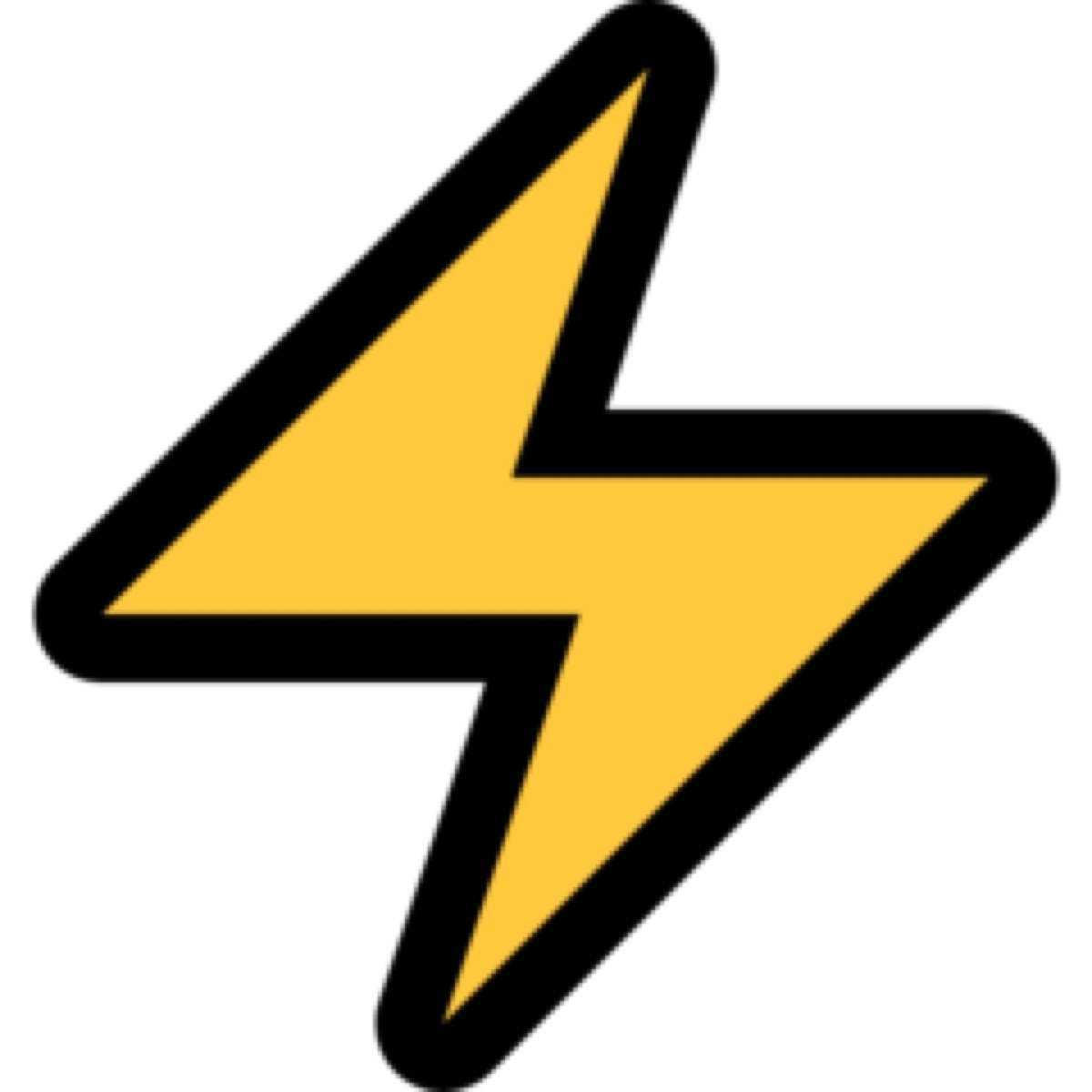 Молния стикер на прозрачном фоне