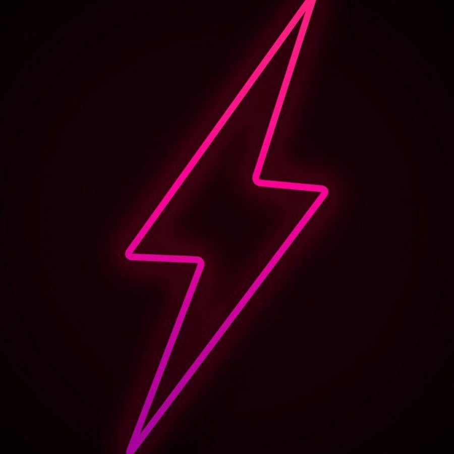 Неон на молнии