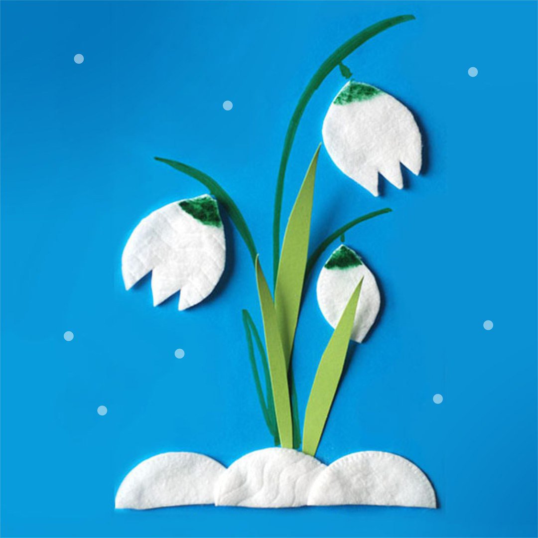 Подснежники из снега вектор