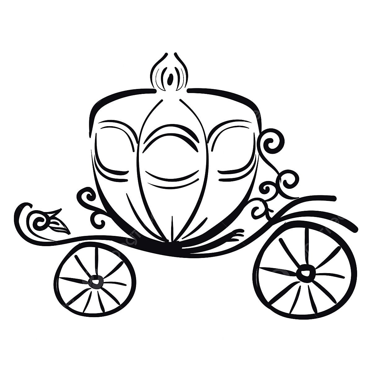 Сказочная карета с лошадьми