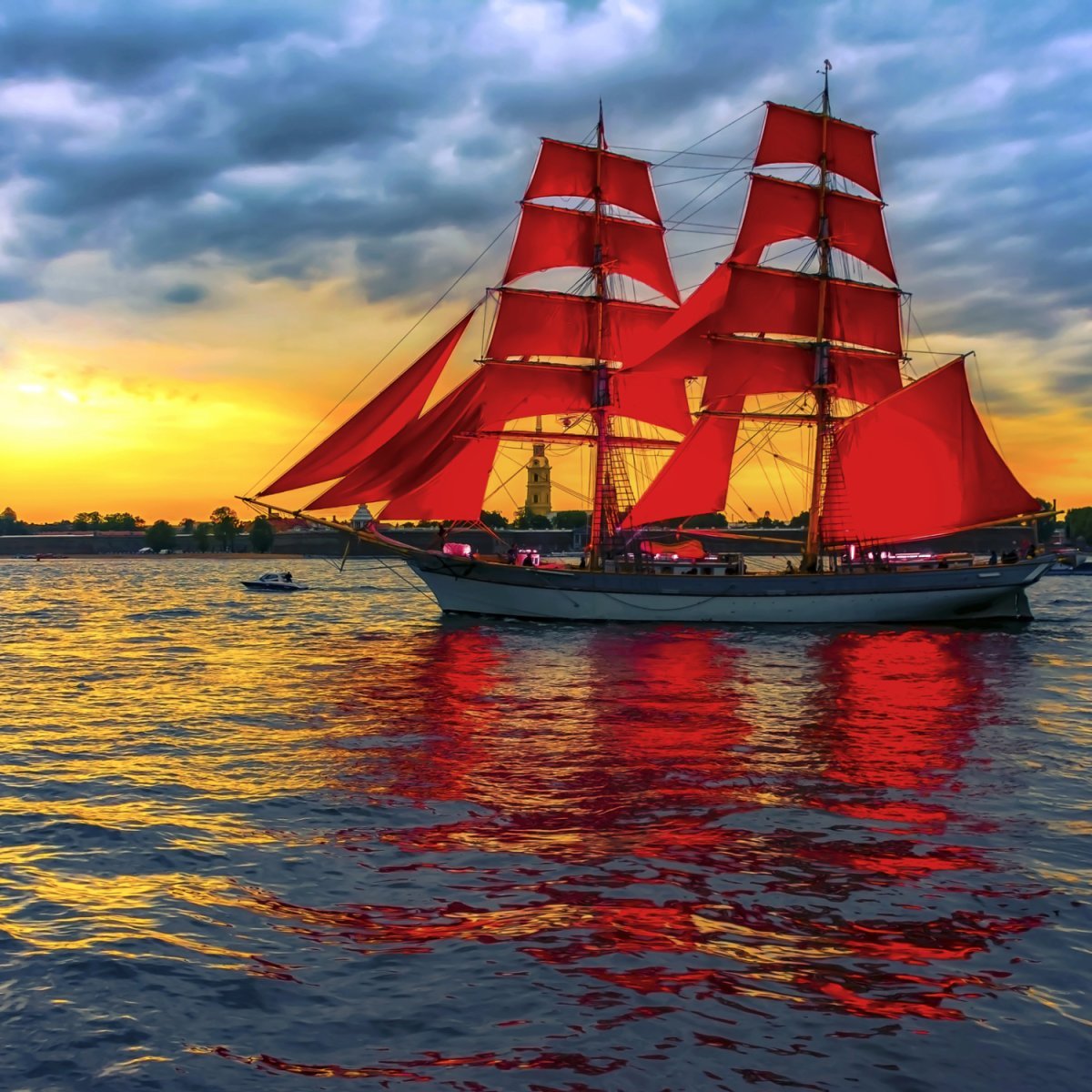 Акат парусный корабль