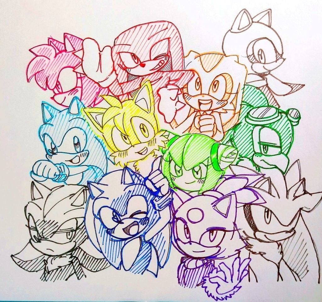 Как нарисовать Соника аниме