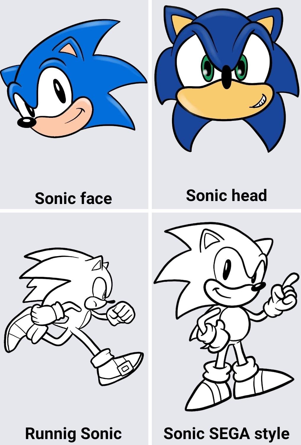 Как нарисовать Соника