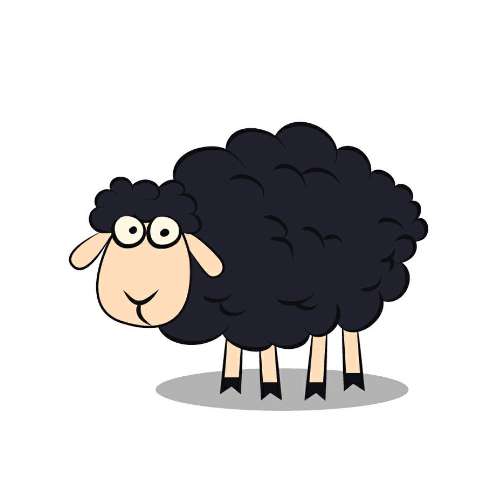 Черный баран для детей