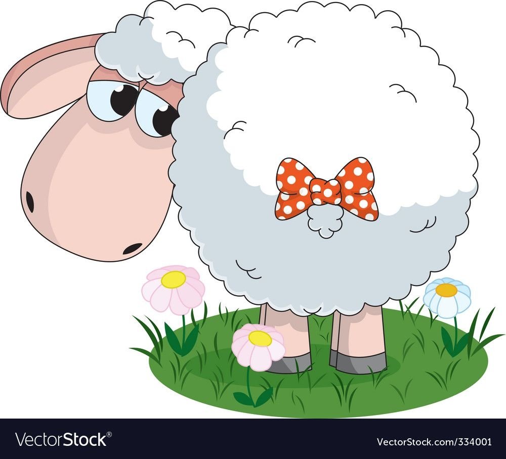 Овечка рисунок прикольный