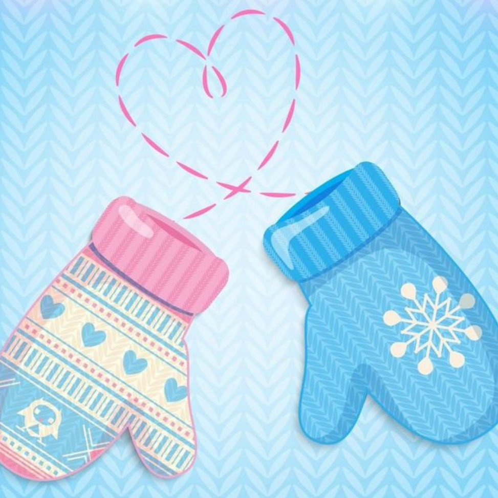 Сине желтые варежки