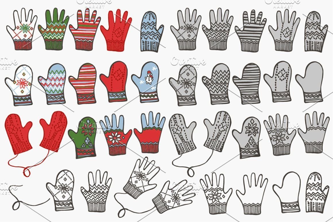 Варежки с сердцем