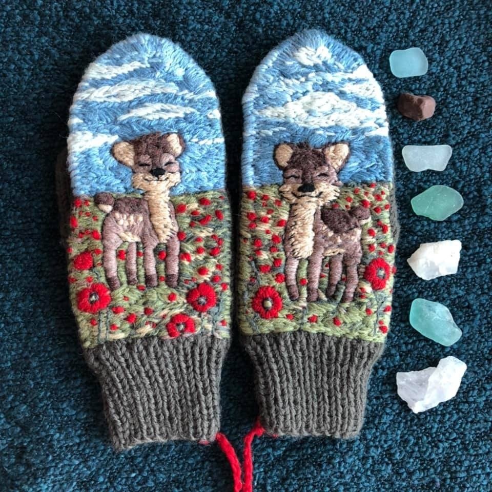 Зимняя рукавичка Новогодняя