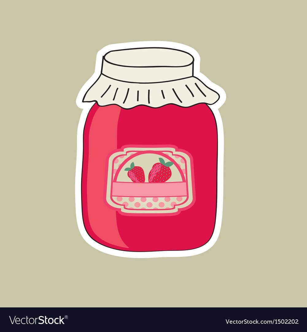Варенье в банке вектор