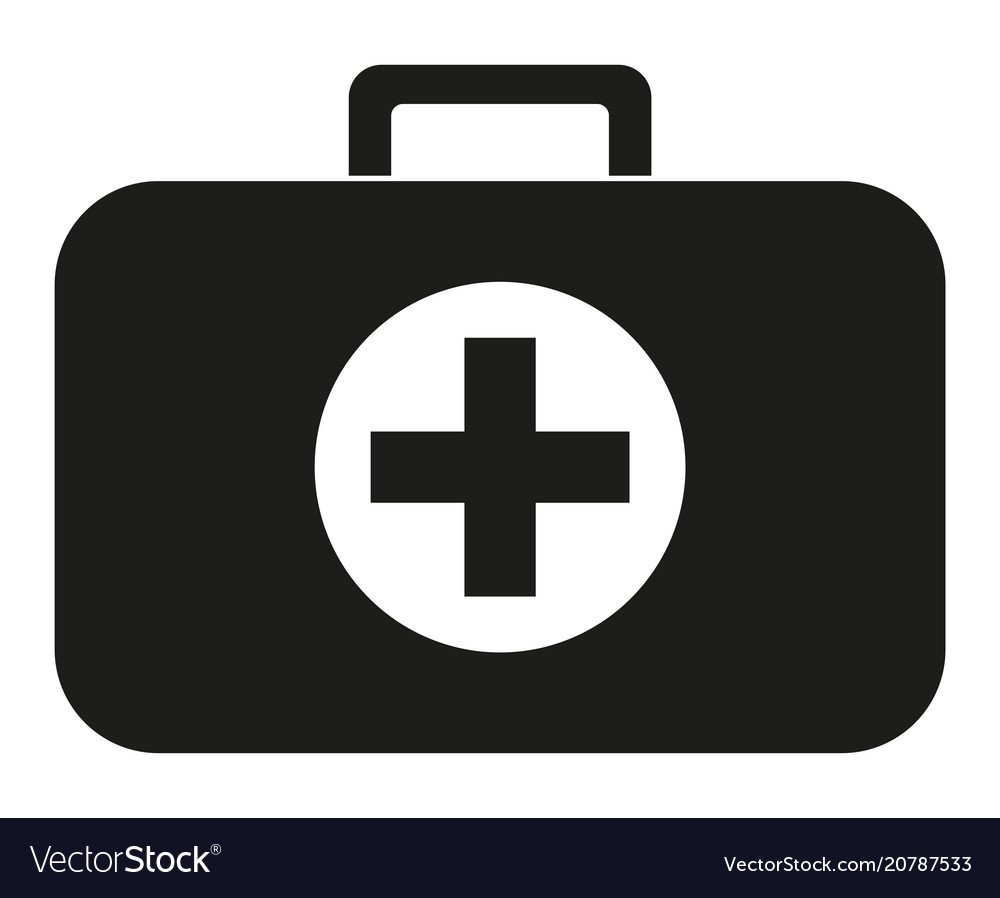 Аптечка черно белая