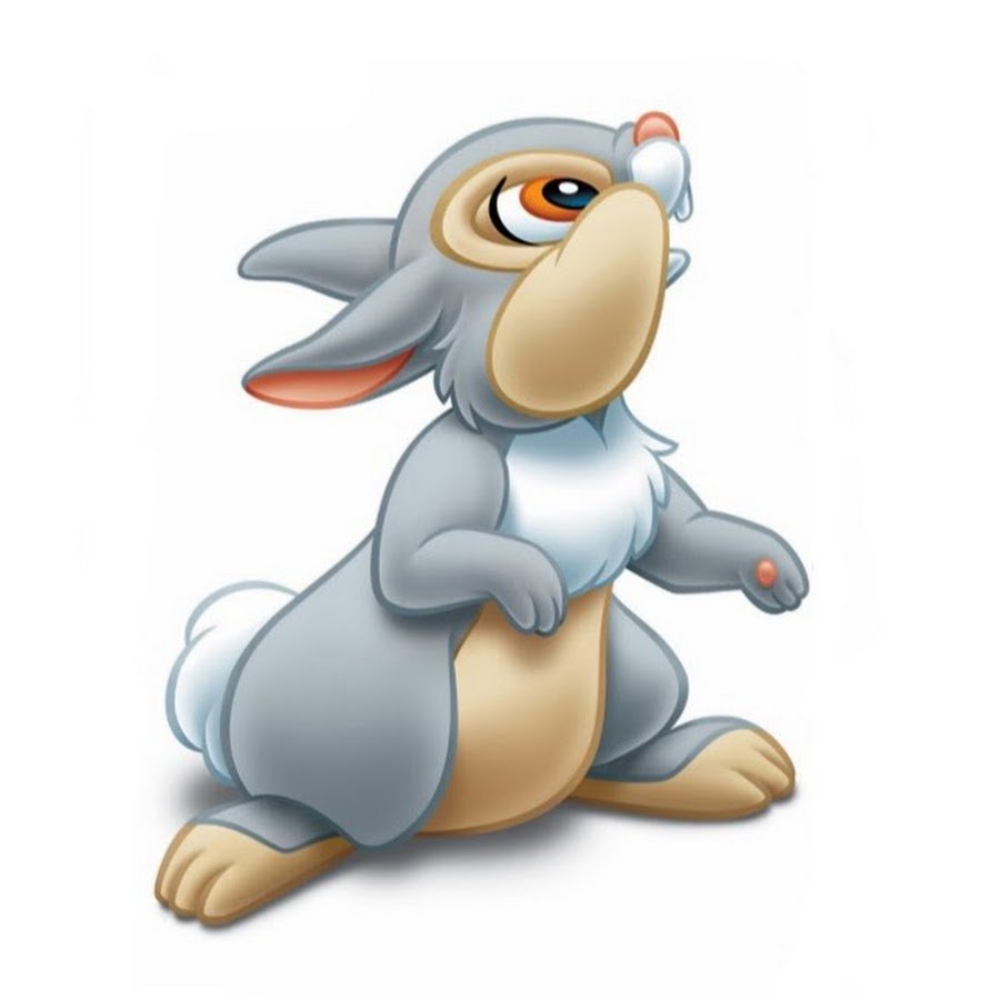 Мультяшный заяц на Поляне