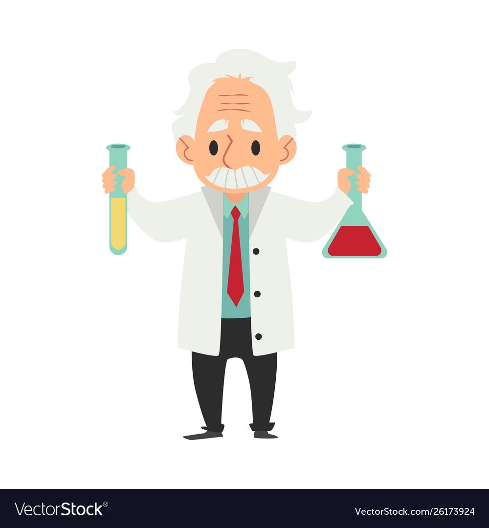 Ученый на прозрачном фоне