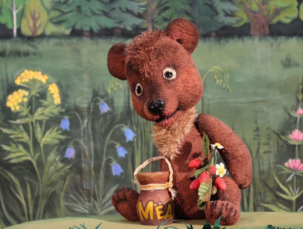 Мишка Акварельная иллюстрация