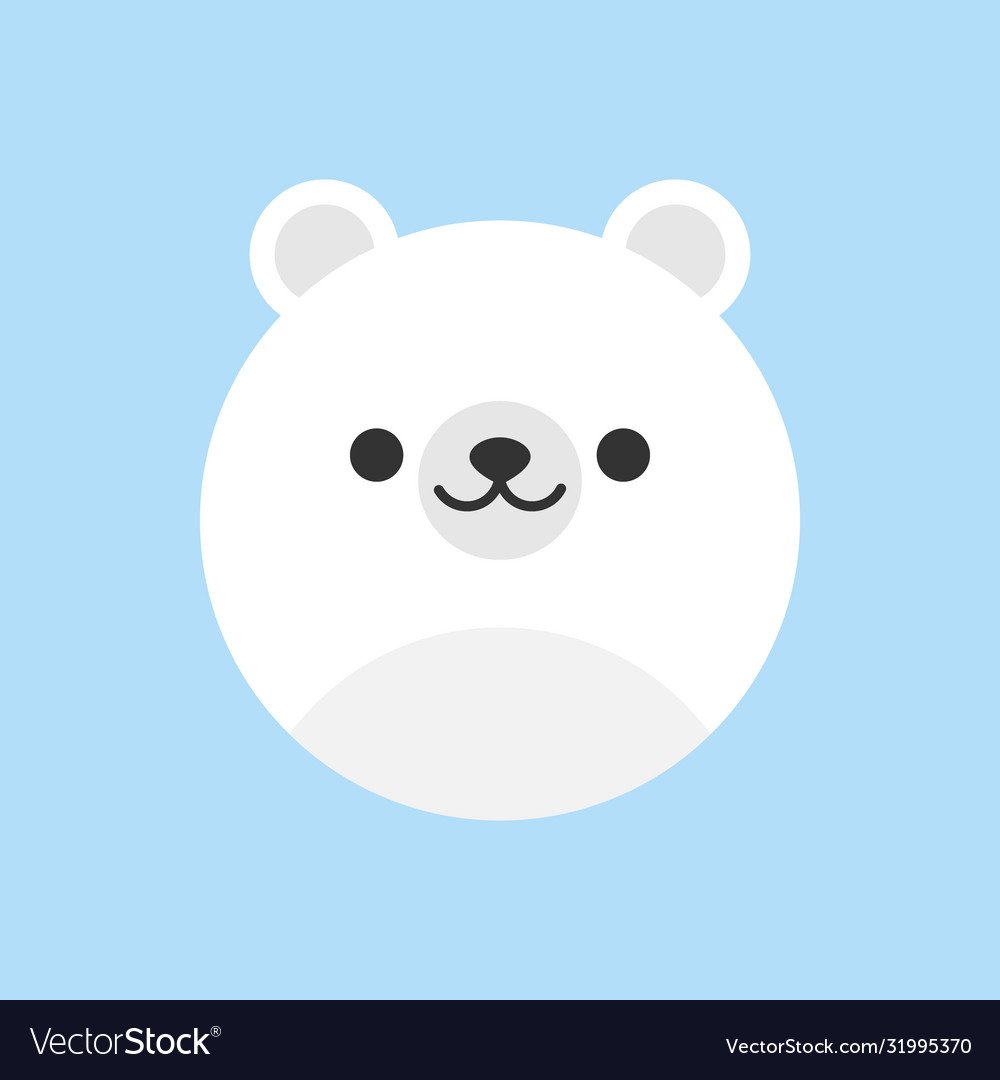 Белый медведь мультяшный