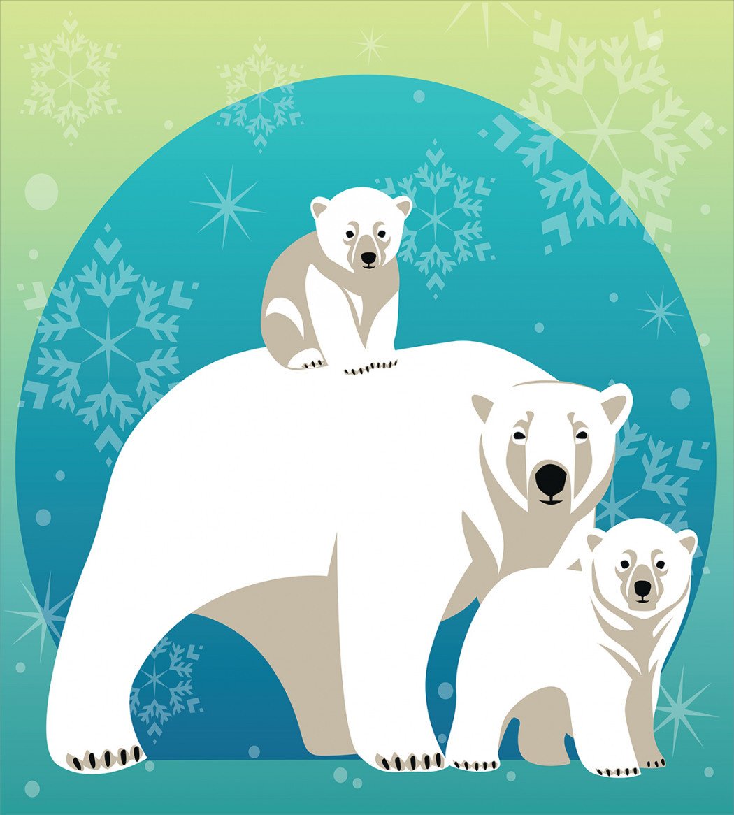 Белый Медвежонок рисунок