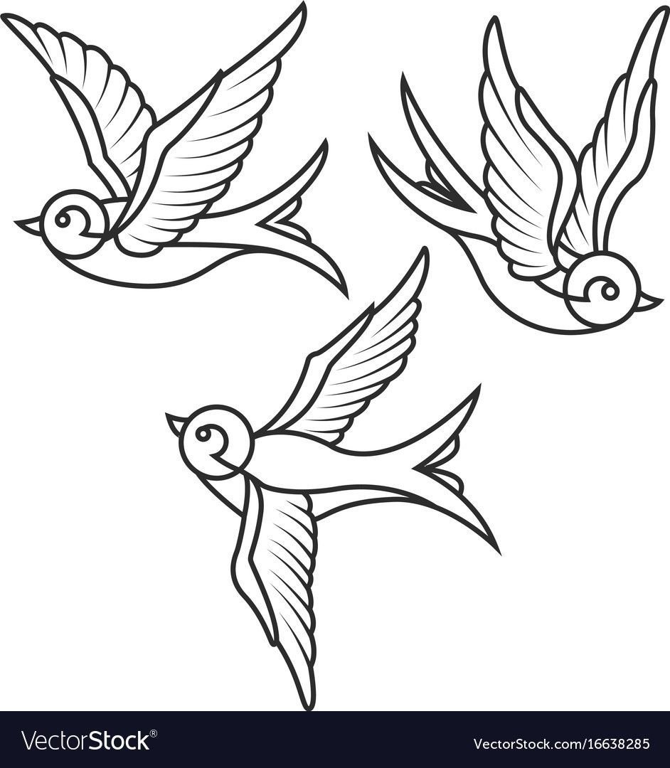 Ласточка контур