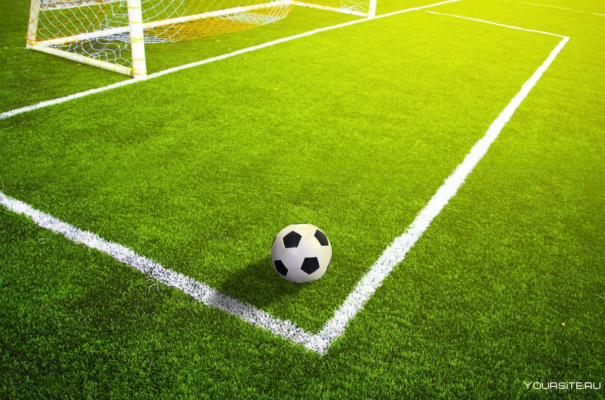 Футбольный мяч на поле