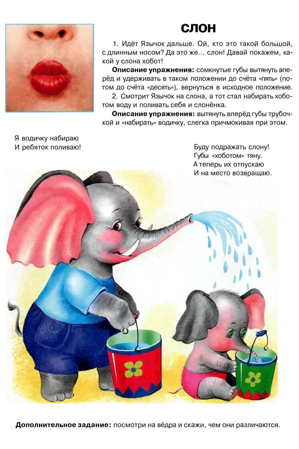 Артикуляционная гимнастика Слоник