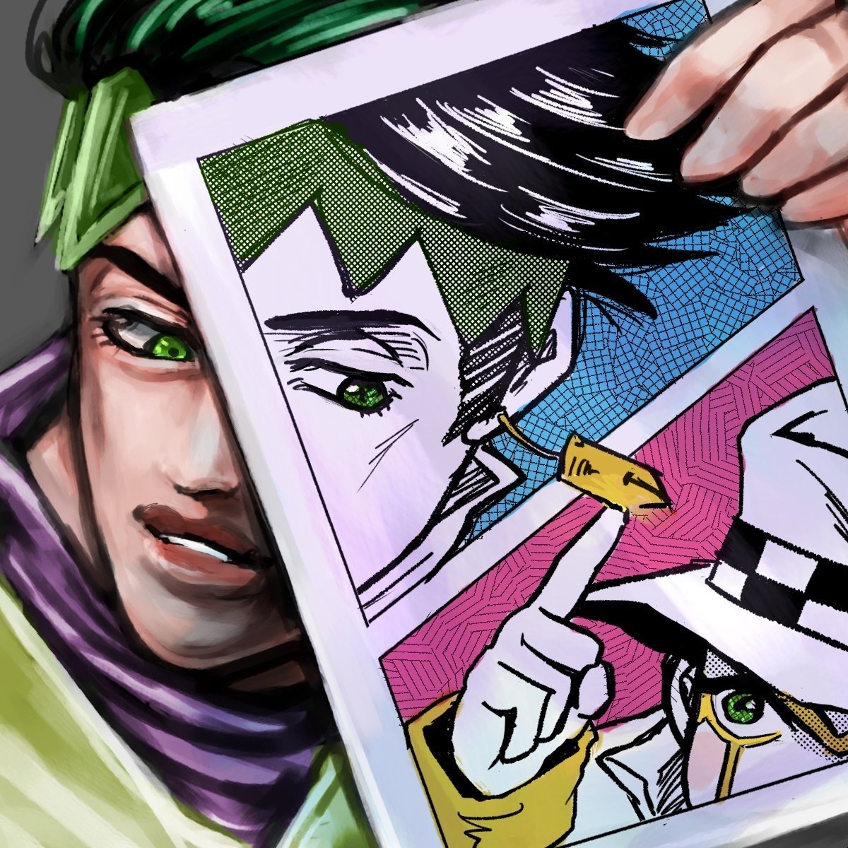 Джозеф Джостар карандашом