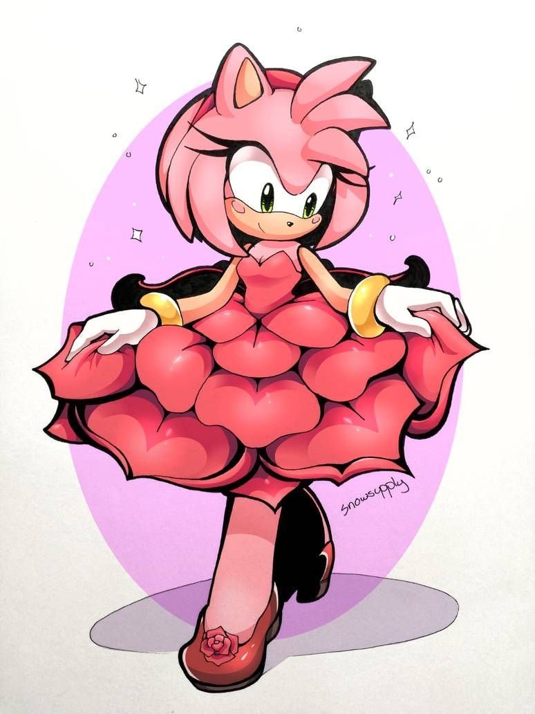 Эми из Соника в платье