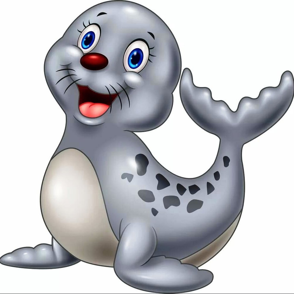 Тюлень мультяшный