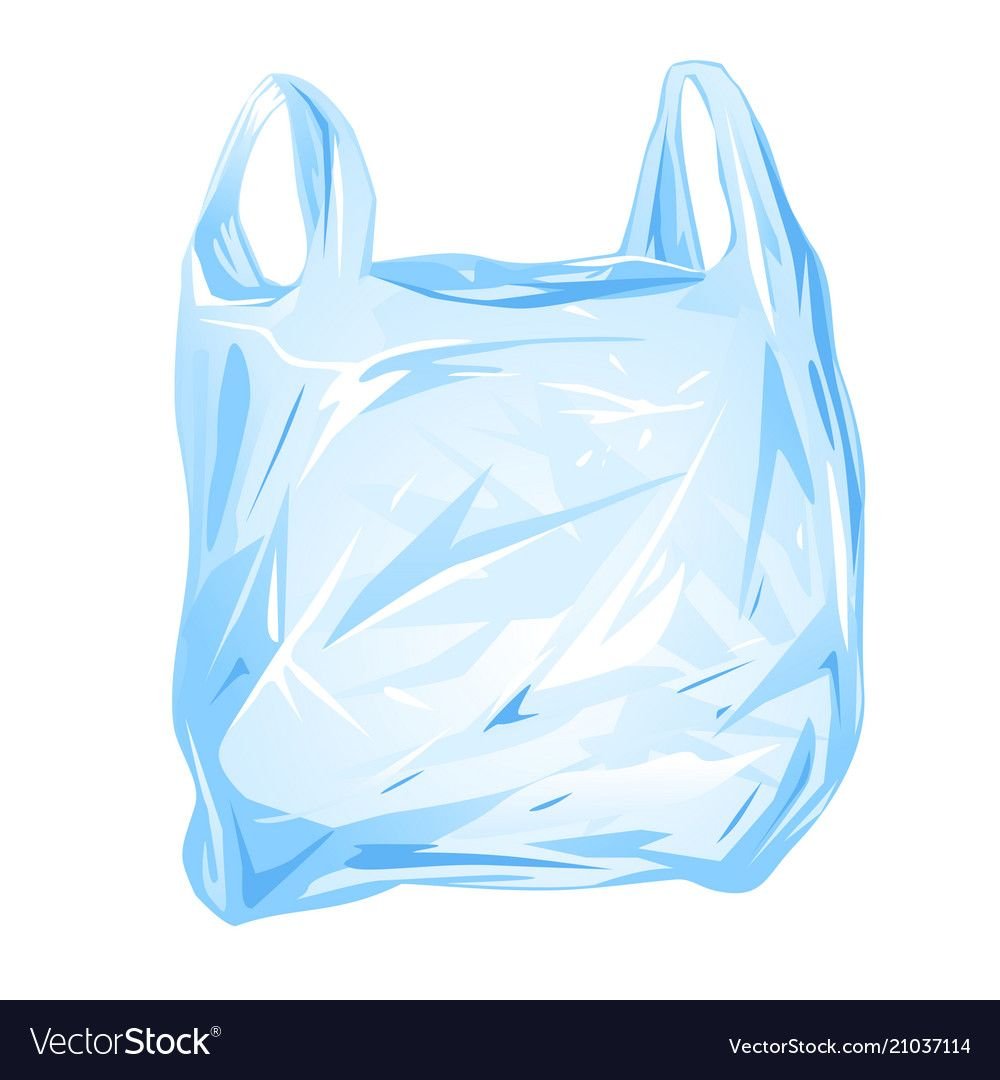 Пластиковый пакет на прозрачном фоне