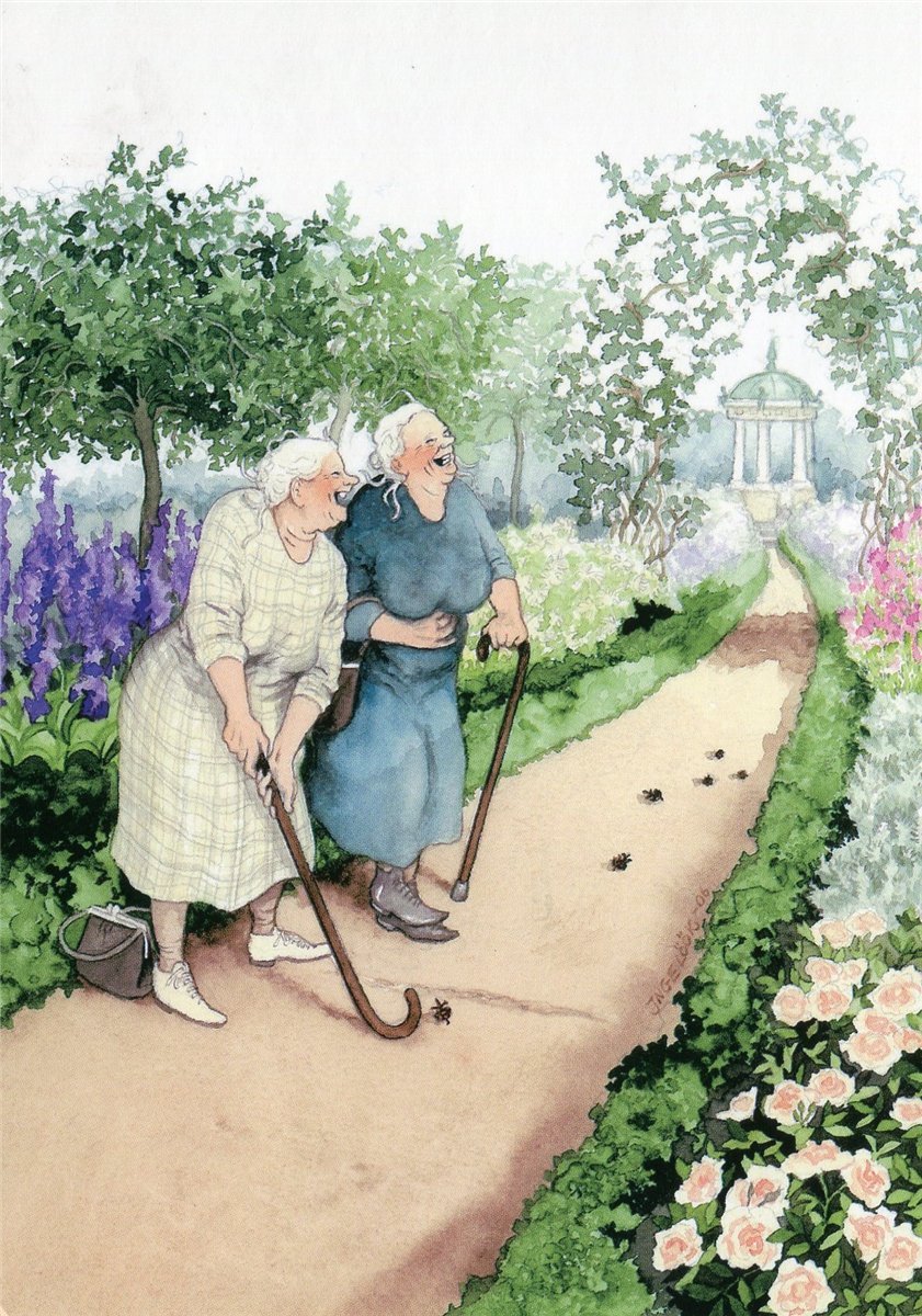 Веселые подруги в старости